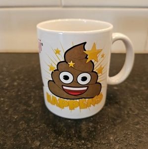 Poop happens emoji mug